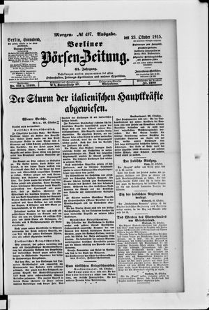 Berliner Börsen-Zeitung vom 23.10.1915