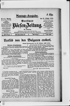 Berliner Börsen-Zeitung vom 25.10.1915