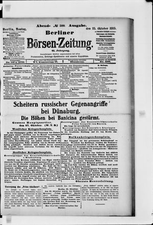 Berliner Börsen-Zeitung vom 25.10.1915