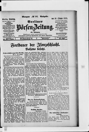 Berliner Börsen-Zeitung vom 26.10.1915