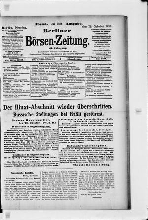 Berliner Börsen-Zeitung vom 26.10.1915
