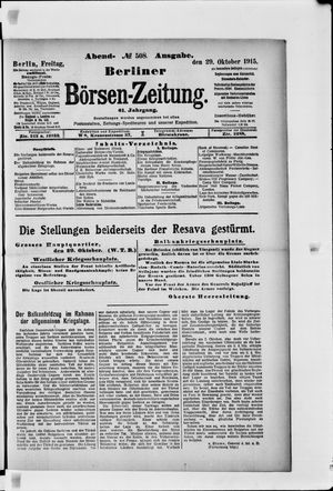 Berliner Börsen-Zeitung vom 29.10.1915