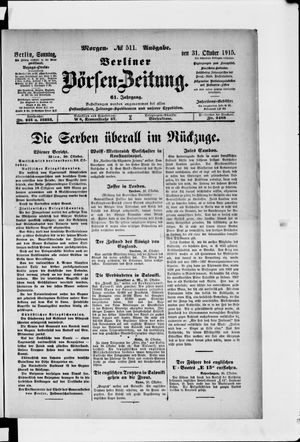 Berliner Börsen-Zeitung vom 31.10.1915