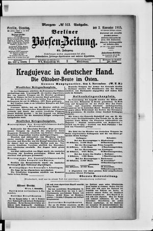 Berliner Börsen-Zeitung vom 02.11.1915