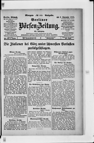 Berliner Börsen-Zeitung vom 03.11.1915