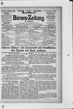Berliner Börsen-Zeitung vom 04.11.1915
