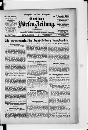 Berliner Börsen-Zeitung vom 07.11.1915