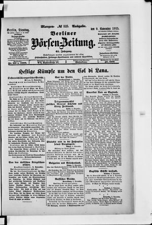 Berliner Börsen-Zeitung vom 09.11.1915