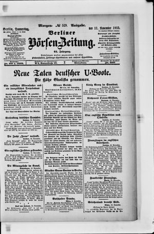 Berliner Börsen-Zeitung vom 11.11.1915