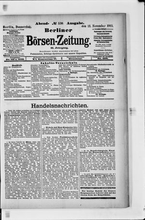 Berliner Börsen-Zeitung vom 11.11.1915