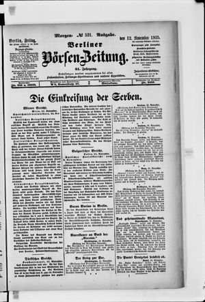 Berliner Börsen-Zeitung vom 12.11.1915