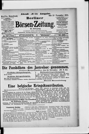 Berliner Börsen-Zeitung vom 13.11.1915