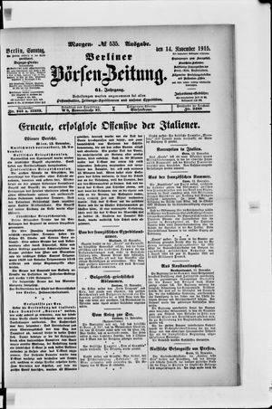 Berliner Börsen-Zeitung vom 14.11.1915