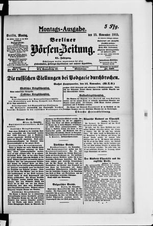 Berliner Börsen-Zeitung vom 15.11.1915