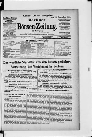 Berliner Börsen-Zeitung vom 15.11.1915