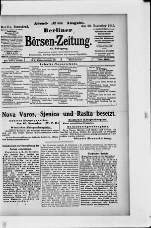 Berliner Börsen-Zeitung vom 20.11.1915