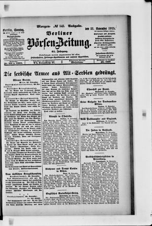 Berliner Börsen-Zeitung vom 21.11.1915