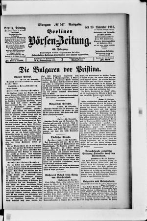 Berliner Börsen-Zeitung vom 23.11.1915