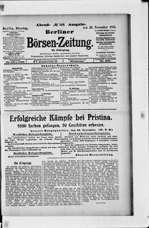Berliner Börsen-Zeitung vom 23.11.1915