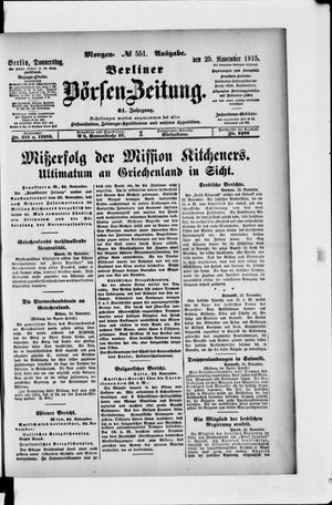 Berliner Börsen-Zeitung vom 25.11.1915
