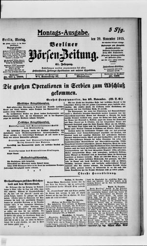 Berliner Börsen-Zeitung vom 29.11.1915
