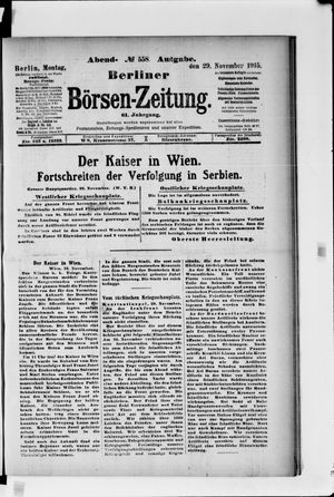 Berliner Börsen-Zeitung vom 29.11.1915