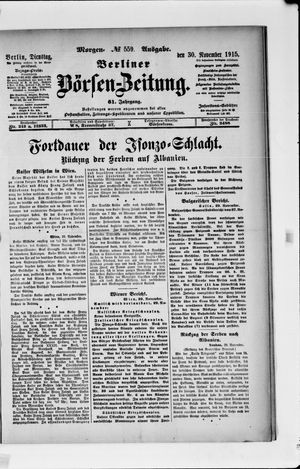 Berliner Börsen-Zeitung vom 30.11.1915
