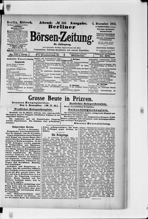 Berliner Börsen-Zeitung vom 01.12.1915