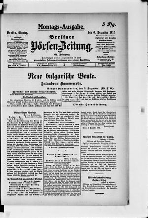 Berliner Börsen-Zeitung vom 06.12.1915