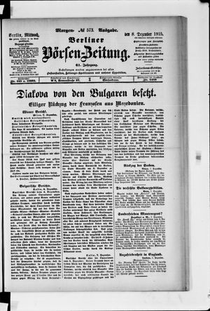 Berliner Börsen-Zeitung vom 08.12.1915