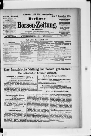 Berliner Börsen-Zeitung vom 08.12.1915