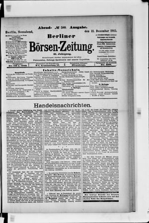Berliner Börsen-Zeitung vom 11.12.1915