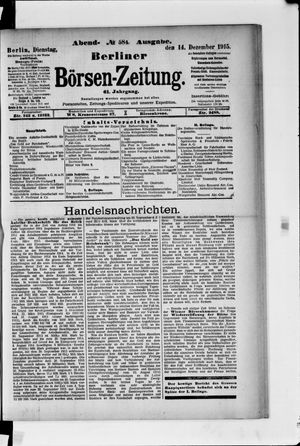 Berliner Börsen-Zeitung on Dec 14, 1915