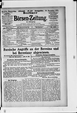 Berliner Börsen-Zeitung on Dec 16, 1915