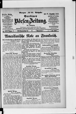 Berliner Börsen-Zeitung vom 17.12.1915