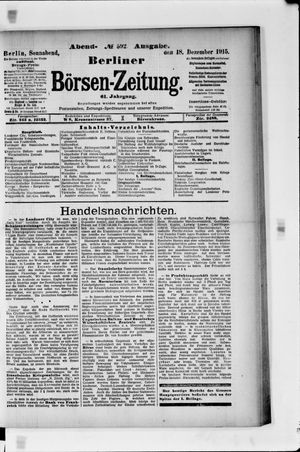 Berliner Börsen-Zeitung vom 18.12.1915