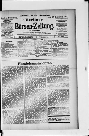Berliner Börsen-Zeitung vom 23.12.1915