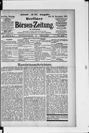 Berliner Börsen-Zeitung vom 24.12.1915