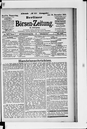 Berliner Börsen-Zeitung vom 30.12.1915