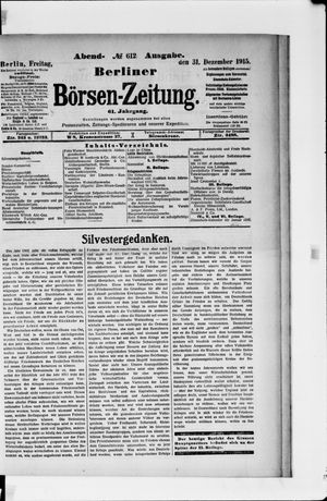 Berliner Börsen-Zeitung vom 31.12.1915