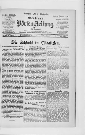 Berliner Börsen-Zeitung vom 05.01.1916