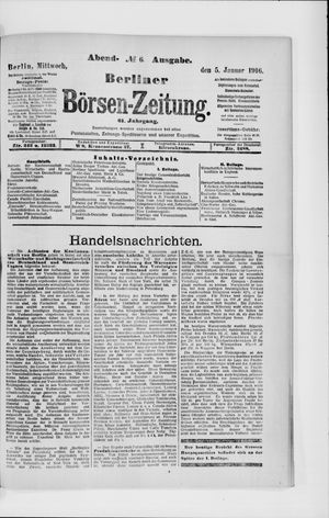 Berliner Börsen-Zeitung vom 05.01.1916