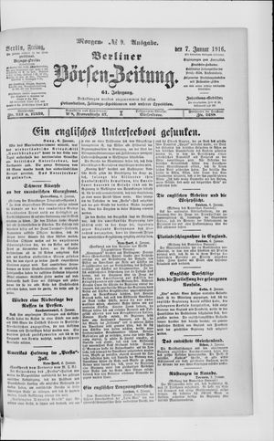 Berliner Börsen-Zeitung vom 07.01.1916