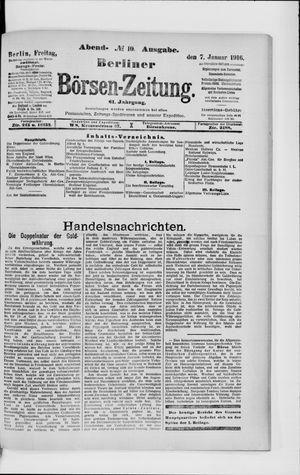 Berliner Börsen-Zeitung on Jan 7, 1916