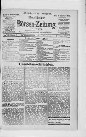 Berliner Börsen-Zeitung vom 08.01.1916
