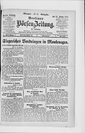 Berliner Börsen-Zeitung vom 11.01.1916