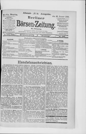 Berliner Börsen-Zeitung on Jan 11, 1916