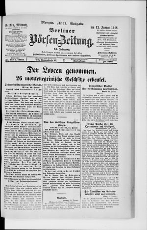 Berliner Börsen-Zeitung vom 12.01.1916