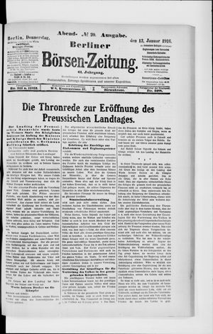 Berliner Börsen-Zeitung on Jan 13, 1916