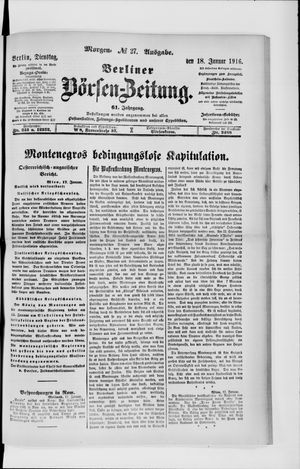Berliner Börsen-Zeitung vom 18.01.1916